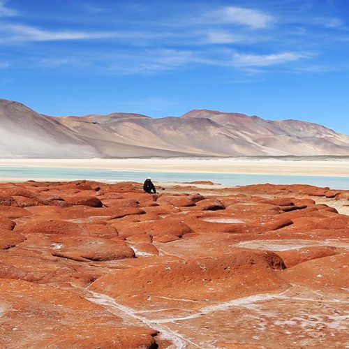Red Stone in Atacama desert